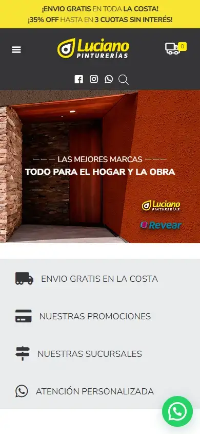 Pinturerías Luciano website